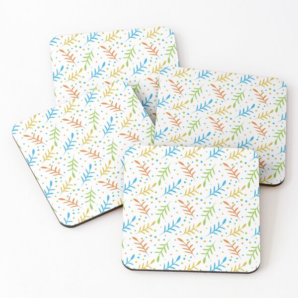 Item preview, Modern Leaves And Dots Pattern on White   designed and sold by semas.