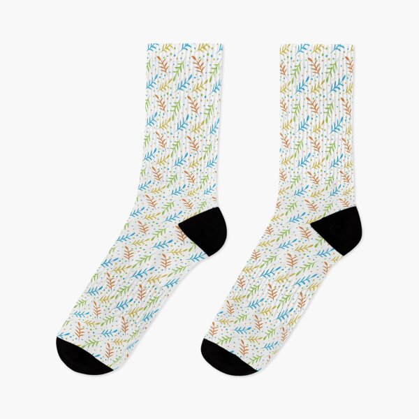 Item preview, Modern Leaves And Dots Pattern on White   designed and sold by semas.