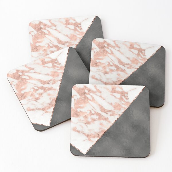 Item preview, Rose gold on black onyx leather designed and sold by marbleco.