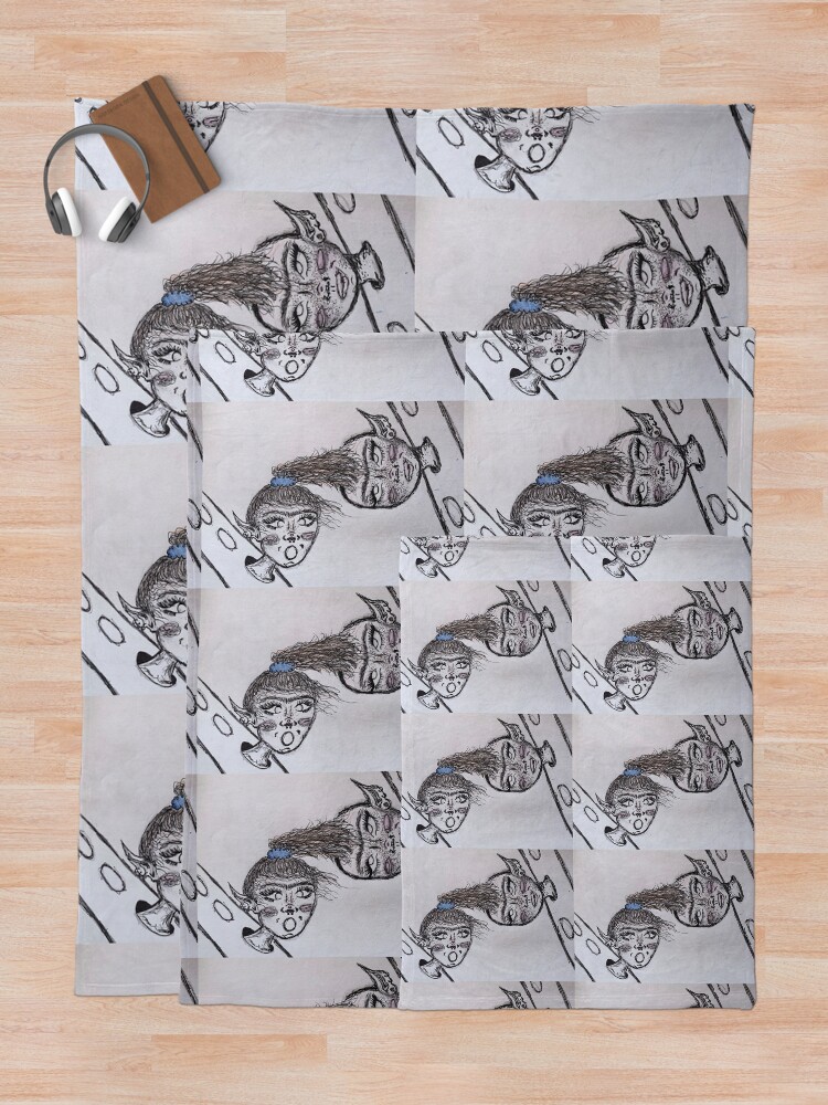 Thumbnail 5 of 6, Throw Blanket, ROLLING HEADS designed and sold by blackbirdstuff.