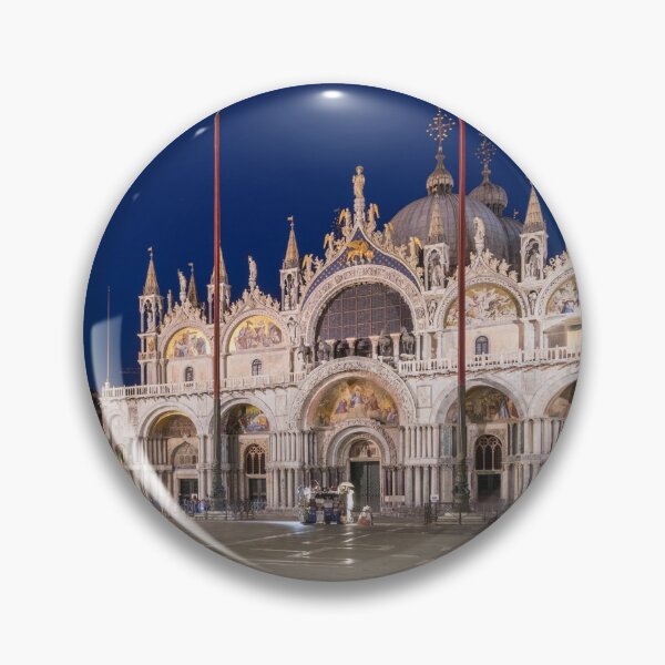 Item preview, Venice Italy Night Magic - Saint Mark Square Piazza San Marco Blue Midnight designed and sold by Georgia Mizuleva.