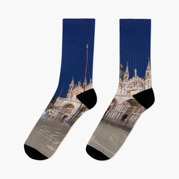 Item preview, Venice Italy Night Magic - Saint Mark Square Piazza San Marco Blue Midnight designed and sold by Georgia Mizuleva.