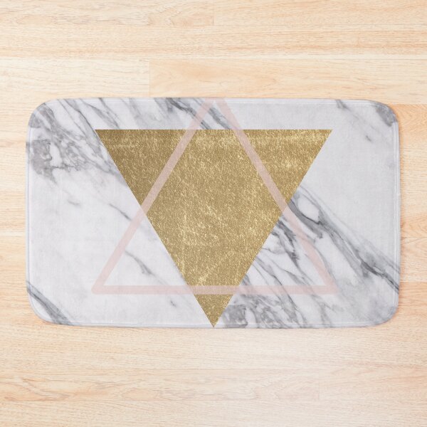 Item preview, Geometric golden marble triangle design designed and sold by marbleco.