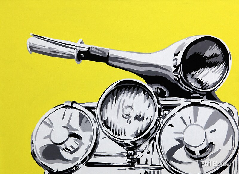 "Vespa GS pop art style painting." Posters by Phil Bower | Redbubble