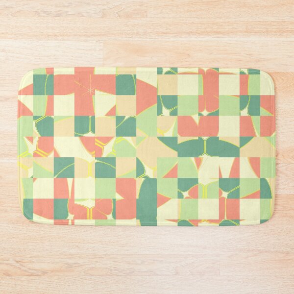 Item preview, Checkered green and salmon designed and sold by Gaspar Avila.