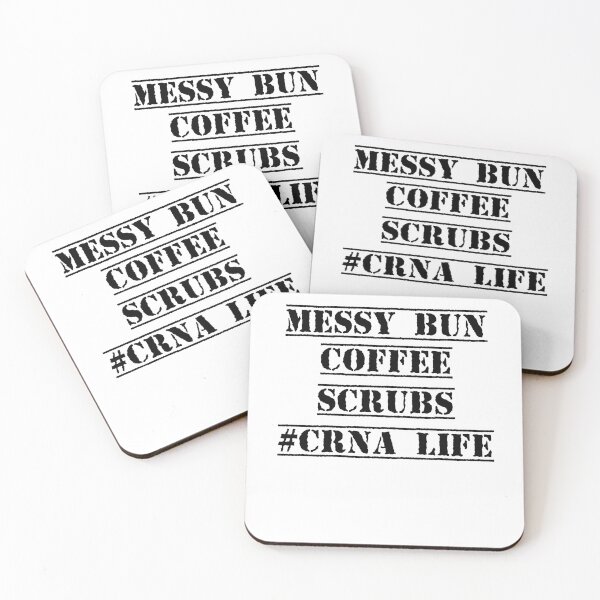 Item preview, Messy Bun Coffee Scrubs crna Life, funny t-shirts, funny sayings, women's t shirt, shirts for women, nurse shirts, Mother's Day Gift designed and sold by Noussairox.