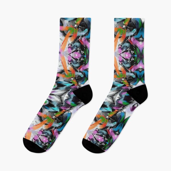 Item preview, Grey abstracto with pinks,blues,greens and oranges, psychedelic arte abstacto , abstract art design designed and sold by Adri Barnard.