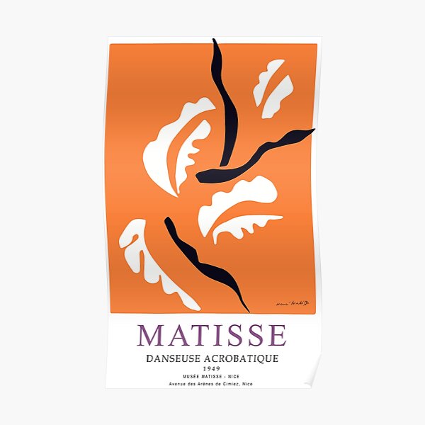 Henri Matisse Danseuse Acrobatique 1949 Oeuvre d'art mural, Impressions, Affiches, T-shirts, Hommes, Femmes, Enfants Poster