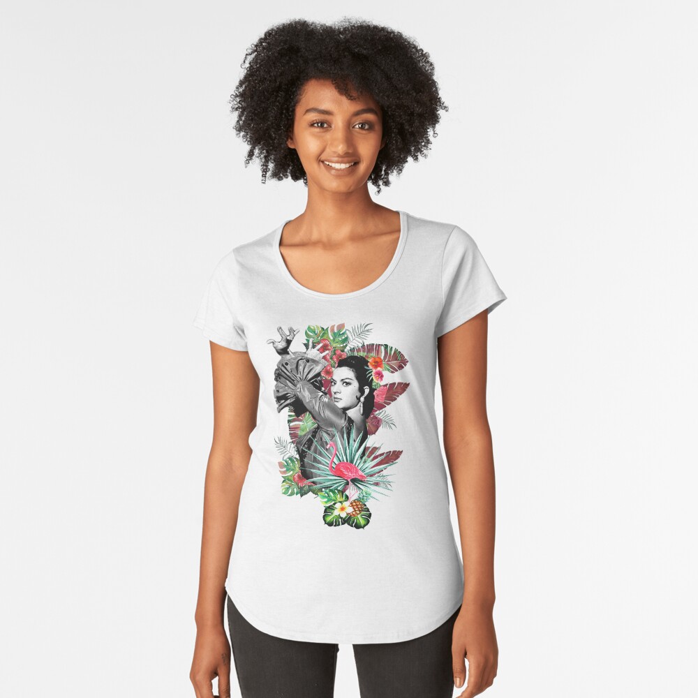 Vista previa del artículo con la obra «Camiseta premium de cuello ancho», diseñado y vendido por danimota.