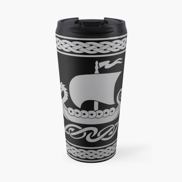 Dragon Boat - Silver Grey Travel Mug