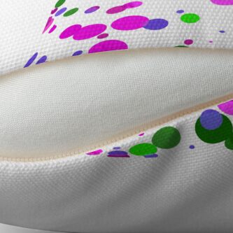 Alternate view of Pink Polka Dot Confetti Throw Pillow