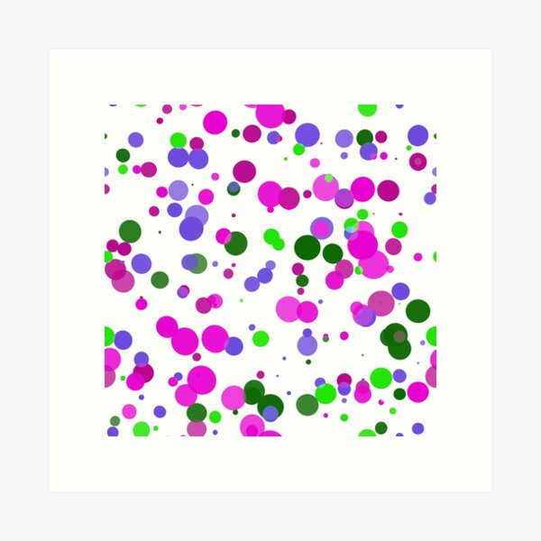 Pink Polka Dot Confetti Art Print