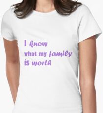 i know what my family is worth Women's Fitted T-Shirt