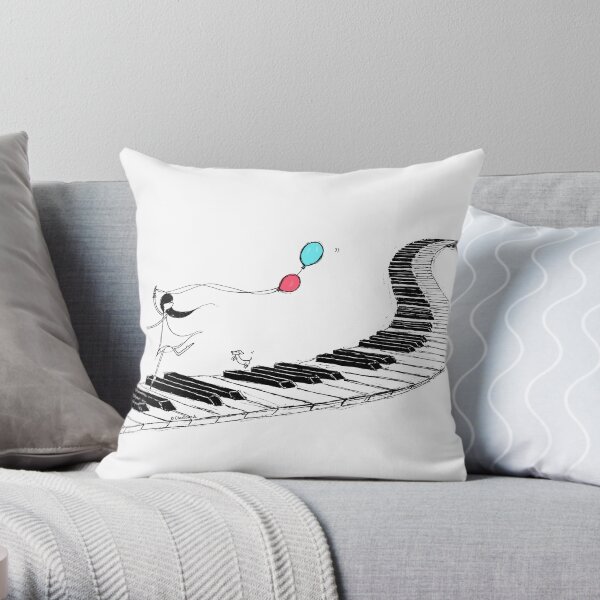 Music Delight Throw Pillow