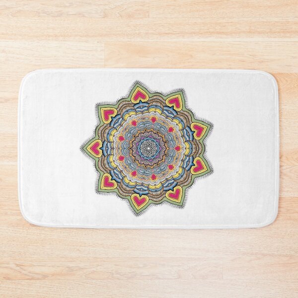 Item preview, Mandala #23. Psychadelic love hearts and hippie fringes. designed and sold by wiccked.