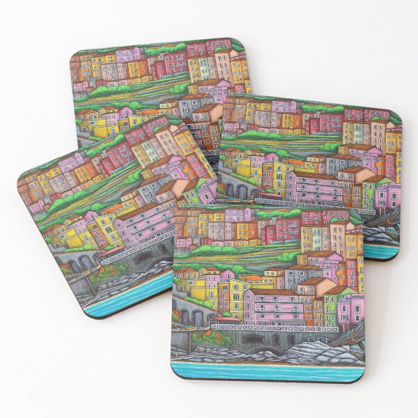 Item preview, Colours of Manarola designed and sold by Lisa Lorenz Paintings.
