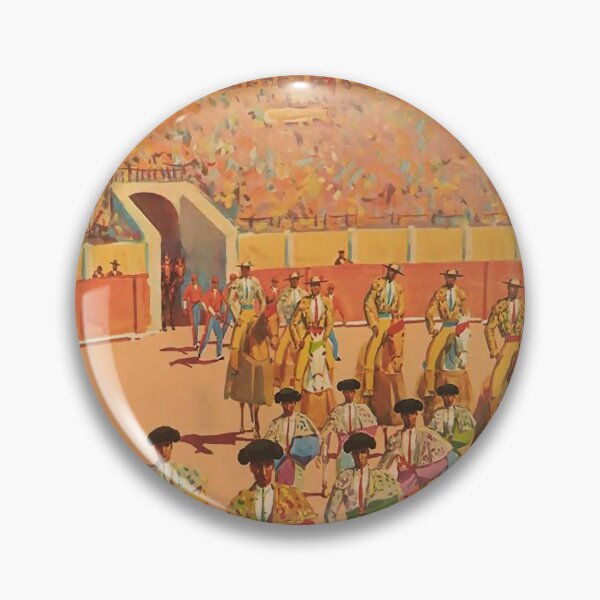 Item preview, Fiesta de Toros vintage travel poster designed and sold by stickart-marek.