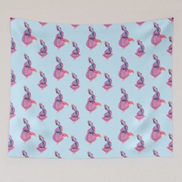 Item preview, Siamese fighting fish Betta fish pattern cute designed and sold by GoodyLeo.