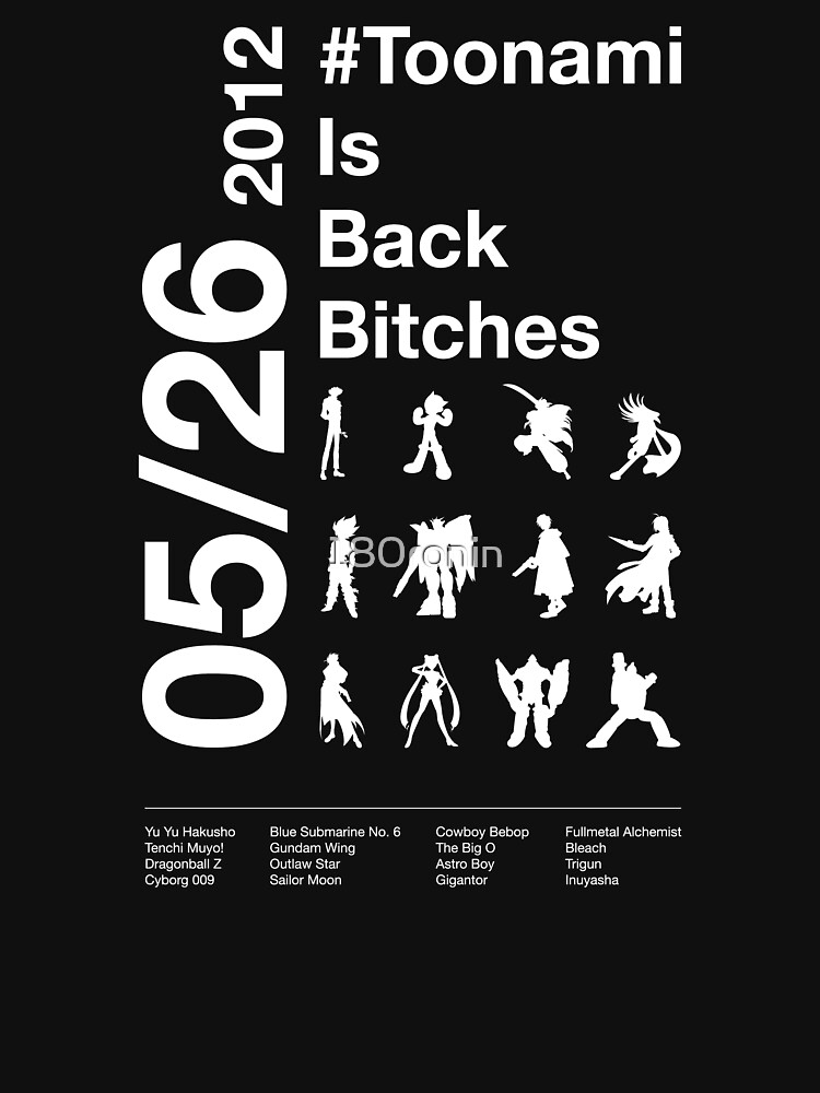Thumbnail 7 of 7, Essential T-Shirt, #Toonami Is Back Bitches designed and sold by 180ronin.