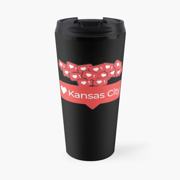 Love My Kansas City Missouri Notification Hearts Travel Mug