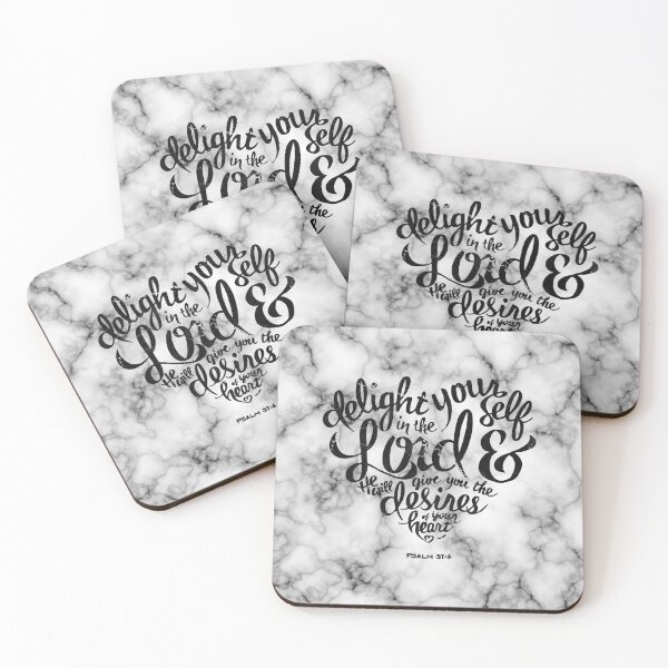 Item preview, Bible Verse Delight yourself in the Lord Marble Texture designed and sold by KA DESIGNS.