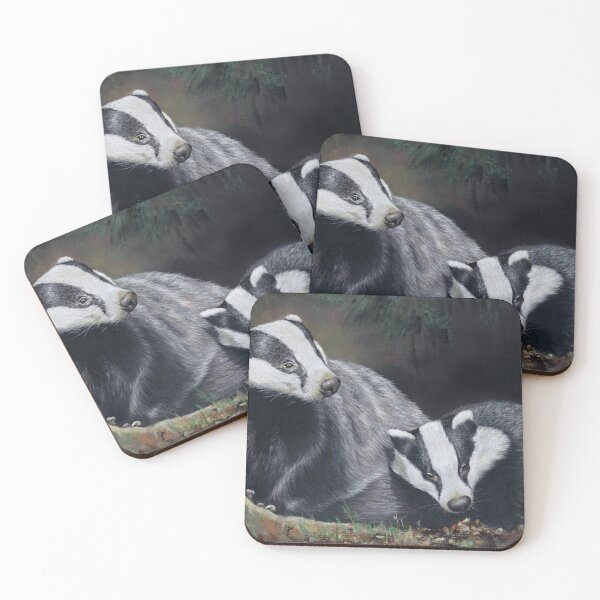 Item preview, Two Badgers designed and sold by ColinBradleyArt.