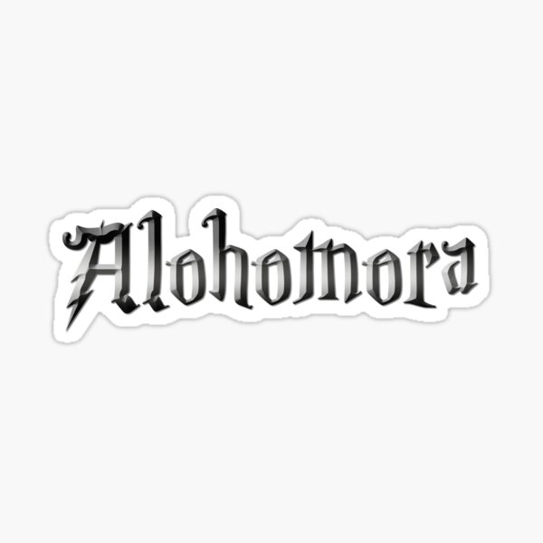 Alohomora Spell Stickers | Redbubble