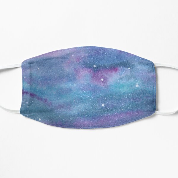 Aurora blue and Violet watercolor Mask