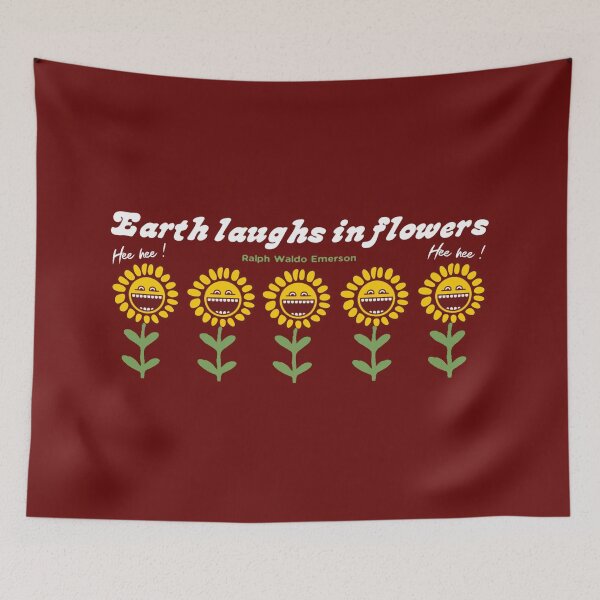 Item preview, Laughing flowers uplifting quote for literature and garden lovers designed and sold by bushwombat.