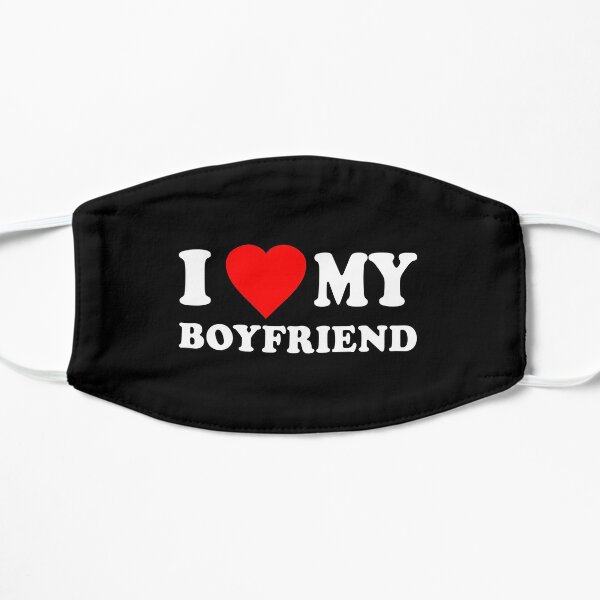 I Love My Boyfriend Flat Mask