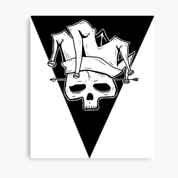 Clown Skull Arrow Sketch Canvas Print For Sale By N1houssam Redbubble