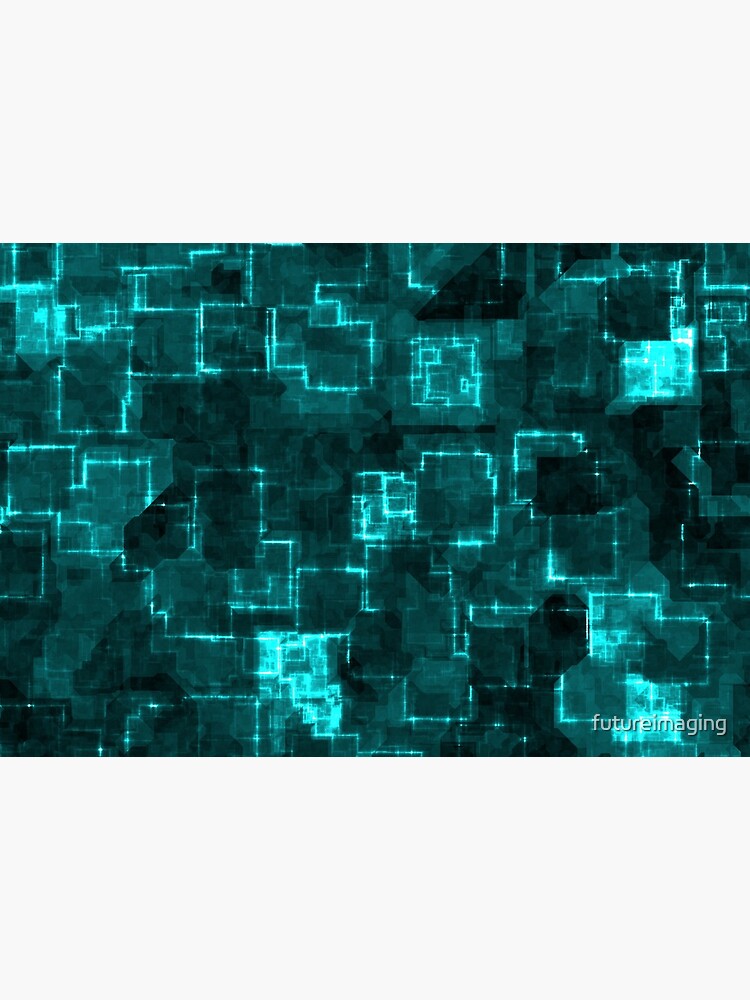 Digital Aqua Glimmer Tiles by futureimaging