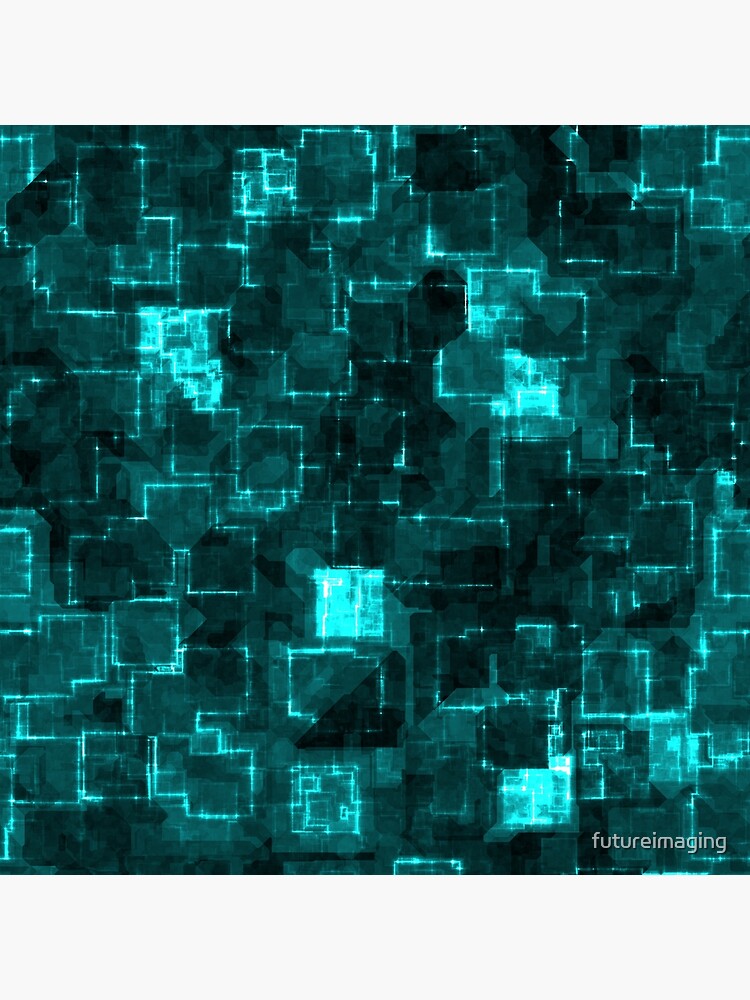 Digital Aqua Glimmer Tiles by futureimaging