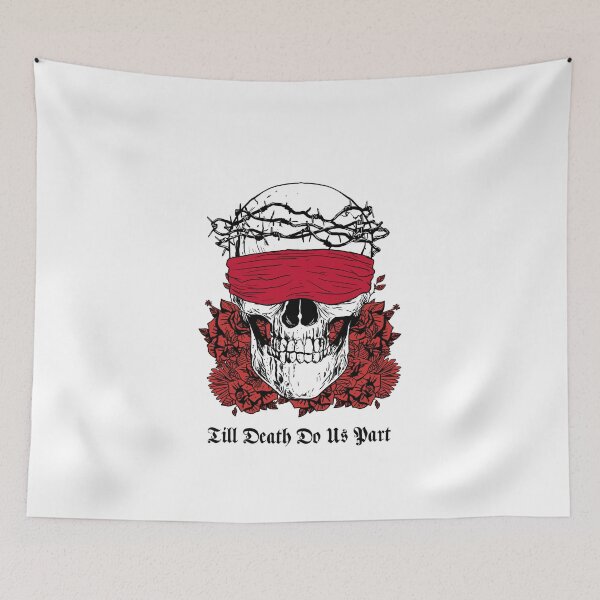 Item preview, Till Death Do Us Part Skull With Barbed Wire designed and sold by darknessjeff86.