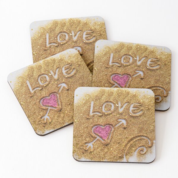 Item preview, I love you heart on golden sand designed and sold by philippe souvy.