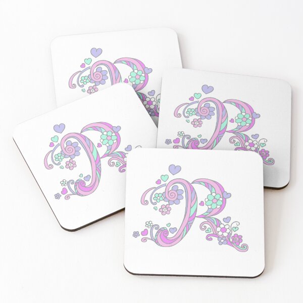 Item preview, The Letter R flower hearts monogram  designed and sold by Sarah Trett.