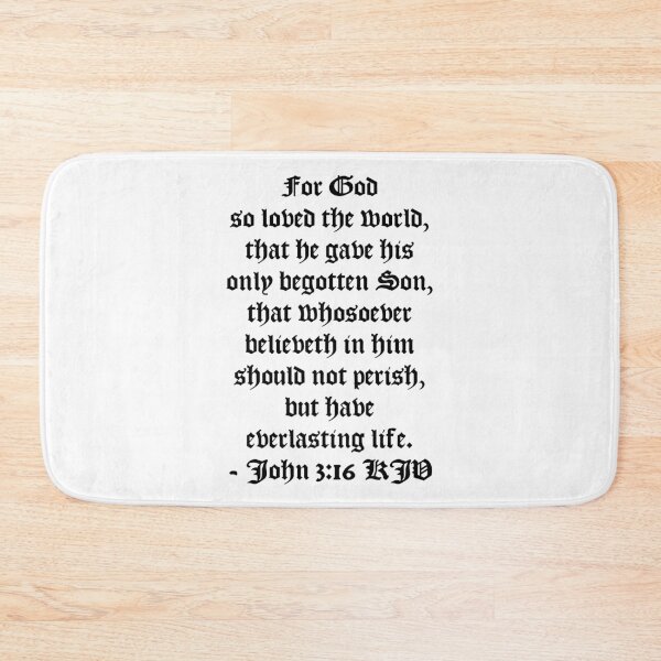 Item preview, John 3:16 KJV - AV 1611 Black Text designed and sold by VerShirts.