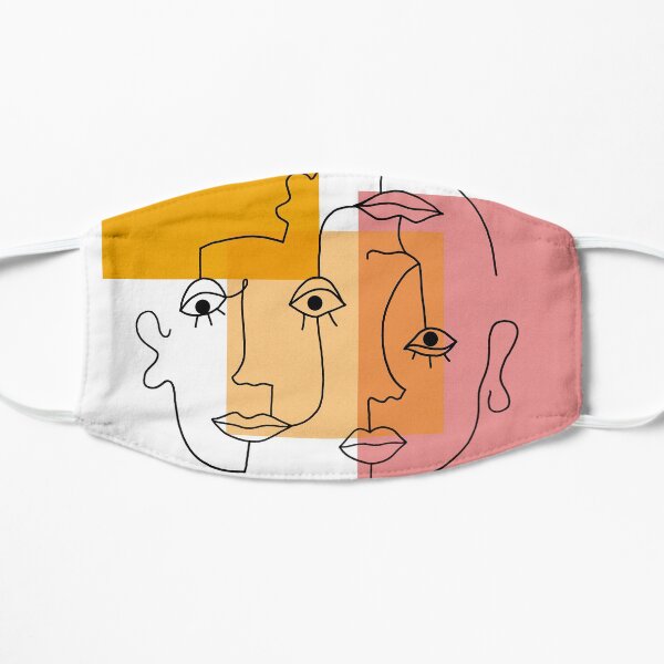 COLOR BLOCK LINE FACES Mask
