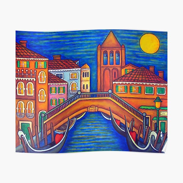 Moonlit Campo San Barnaba Poster