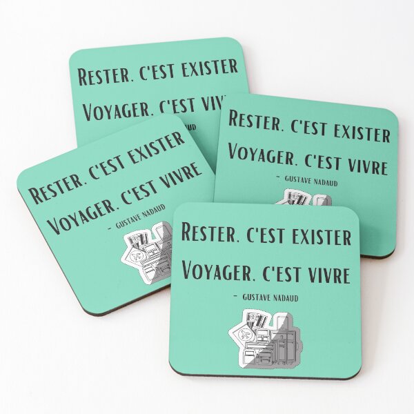 Item preview, [FR] To stay is to exist. To travel is to live. - Gustave Nadaud designed and sold by EnlightParis.