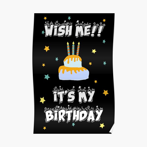 Poster C Est Mon Anniversaire Par Jilliankl Redbubble