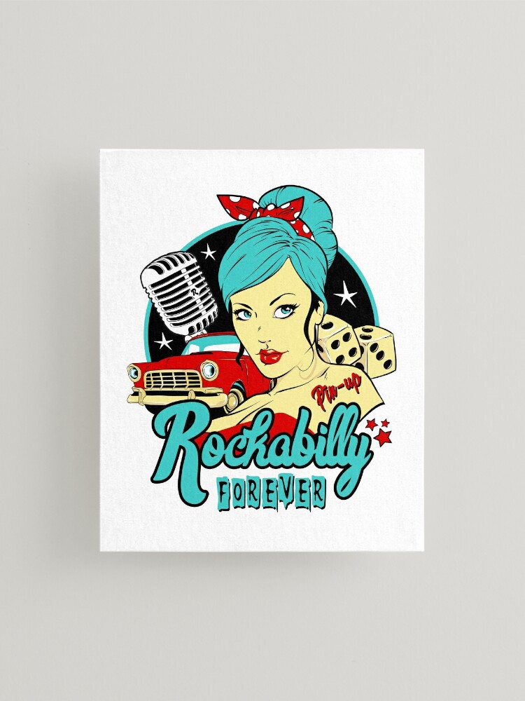 Rockabilly Pin Up Girl Sock Hop Rocker Vintage Classic Rock and Roll Music  | Postcard