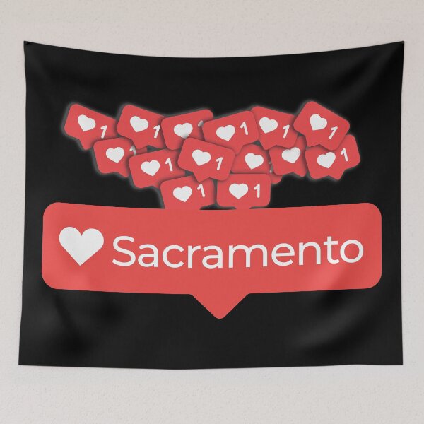 Item preview, Love My Sacramento California Notification Hearts designed and sold by elhefe.