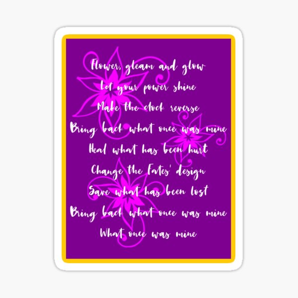 "Flower gleam and glow Tangled" Sticker for Sale by theatreleah
