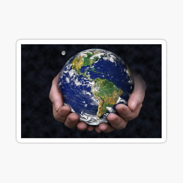 Holding the Earth Sticker