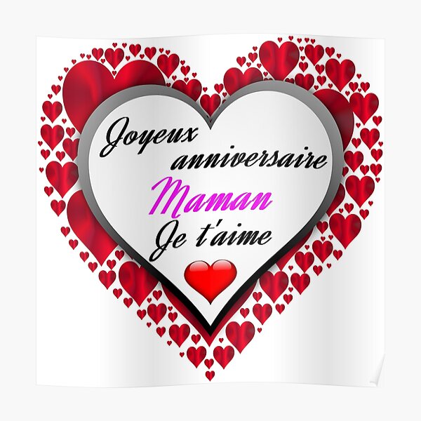 Happy Birthday Mom I Love You Poster By Eric1450 Redbubble