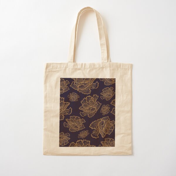 Petallica - Night Cotton Tote Bag