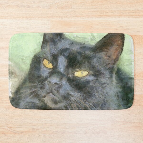 Item preview, Grumpy Black Cat Pencil Art designed and sold by taiche.