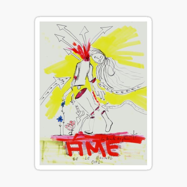 It drops the soul to the beauty of flowers Sticker