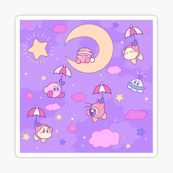Kirby Night Sky Lullaby Sticker